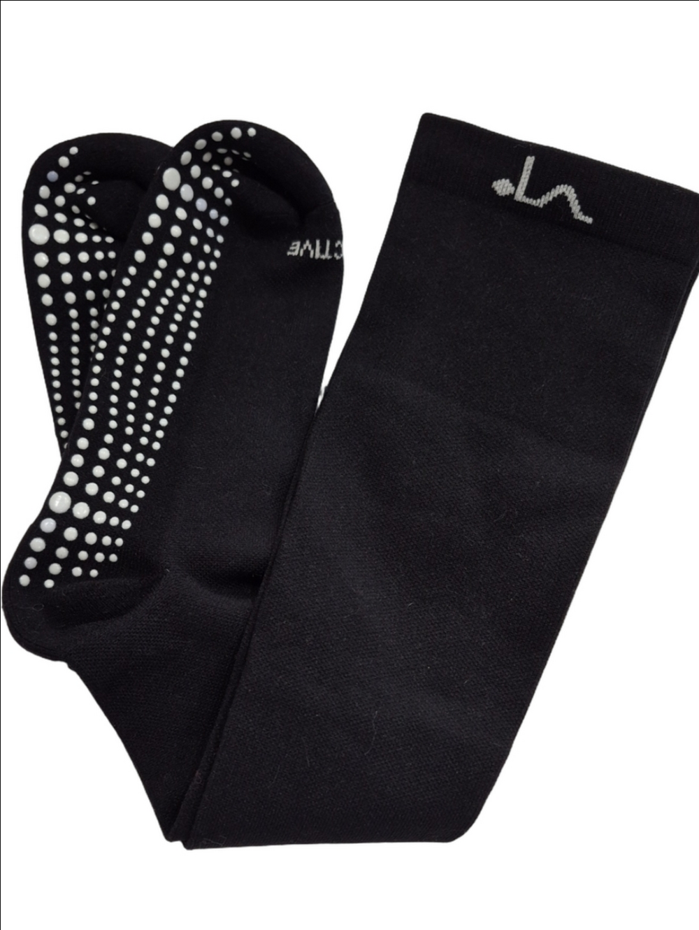 LA Active Non-Slip Grip Compression Socks Black L/XL NWT